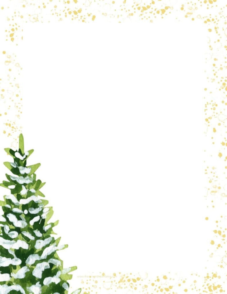 Christmas Stationery Paper Template