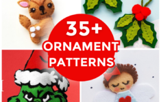 35+ Free Felt Christmas Ornament Patterns – Happiness Is Homemade regarding Christmas Template For Sewing