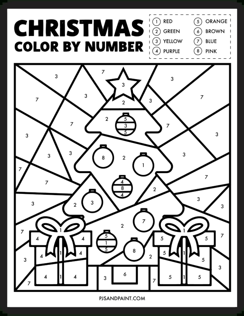 38 Free Printable Christmas Games And Activities - Pjs And Paint regarding Christmas Template to Colour