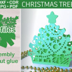 3D Christmas Tree Gift Box Svg File For Cutting Machines Throughout Christmas Tree Box Template