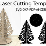 3D Christmas Tree Svg Template For Laser Cutting For Christmas Tree Die Cut Template