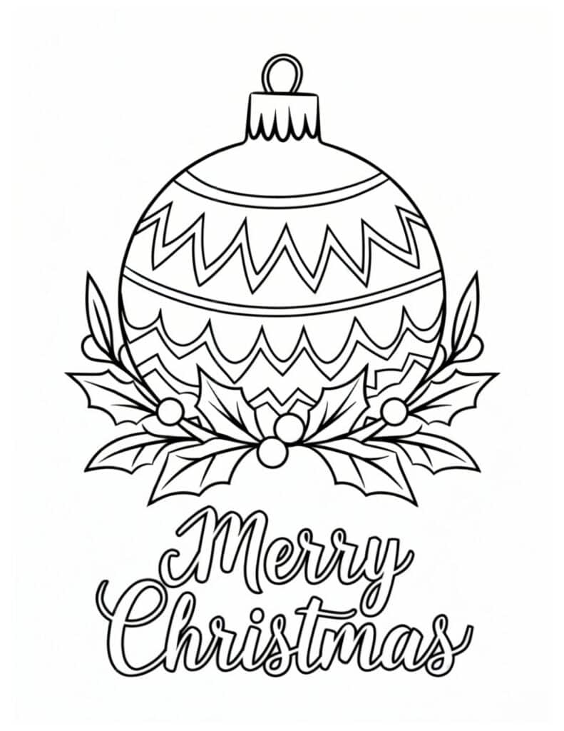 40 Free Printable Christmas Ornament Coloring Pages For Kids pertaining to Christmas Ornament Coloring Template