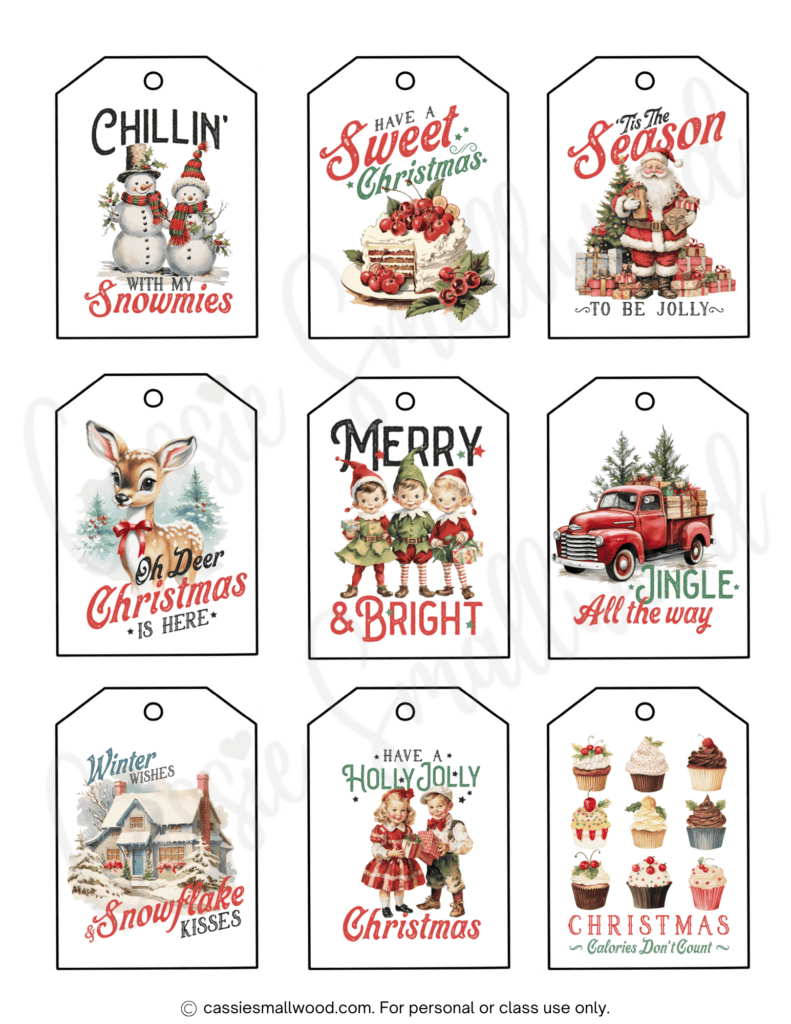 400+ Cutest Printable Christmas Tags (Free Pdf) - Cassie Smallwood for Christmas Tag Free Template