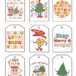400+ Cutest Printable Christmas Tags (Free Pdf)   Cassie Smallwood Intended For Christmas Name Badge Template
