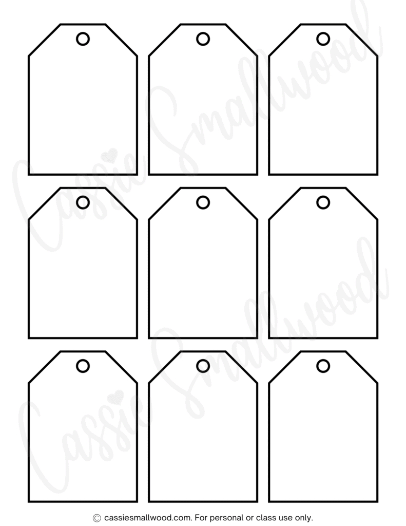 400+ Cutest Printable Christmas Tags (Free Pdf) - Cassie Smallwood intended for Christmas Tag Template