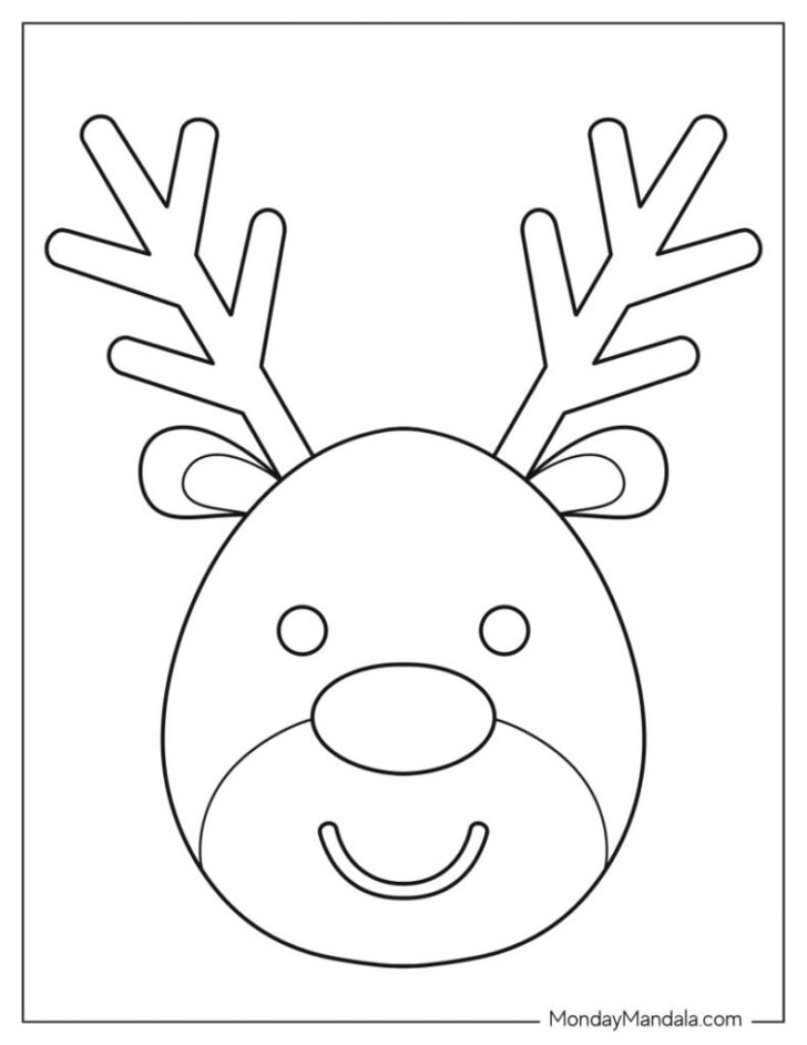 Christmas Reindeer Template Printable Christmas Reindeer Template Printable