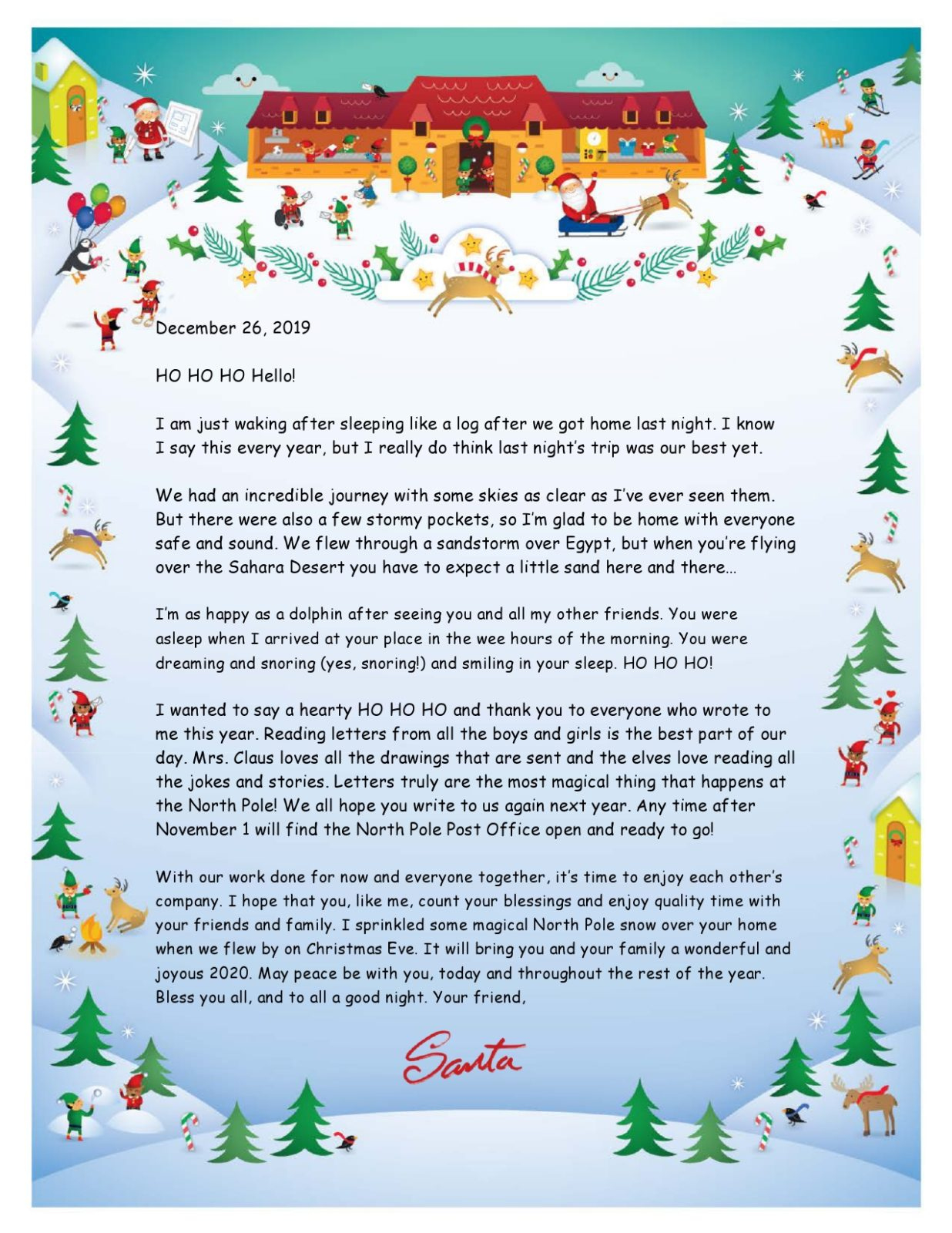 45 Printable Christmas Letter Templates [100% Free] ᐅ Templatelab regarding Christmas Letter Design Template