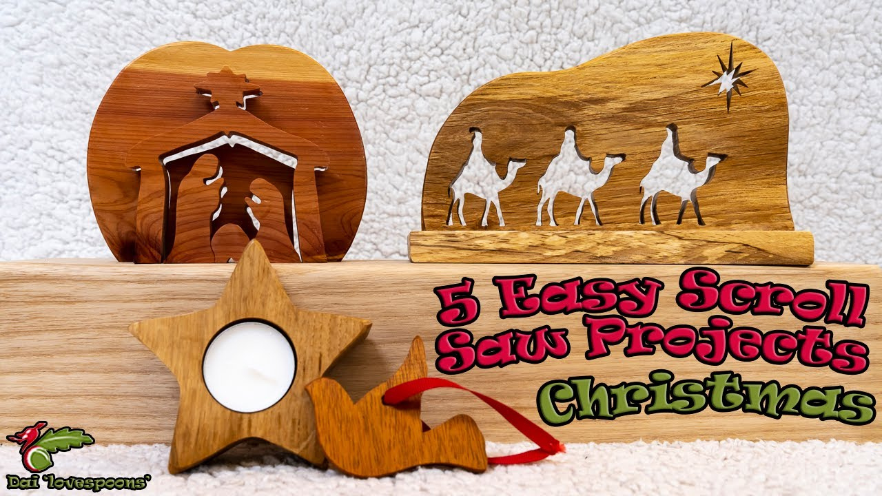 5 Easy Christmas Scroll Saw Projects. Scroll Saw Projects For Beginners within Christmas Scroll Saw Template