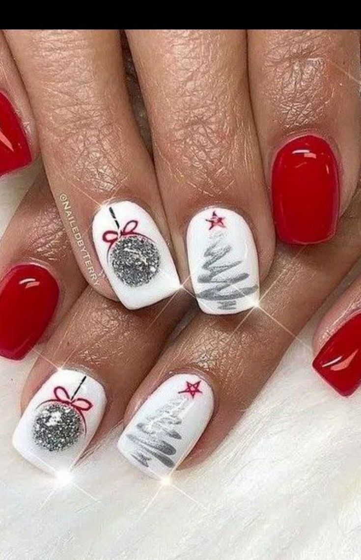 50 Cute Christmas Nail Art Ideas - Festive Designs For The Holidays inside Christmas Nail Art Template