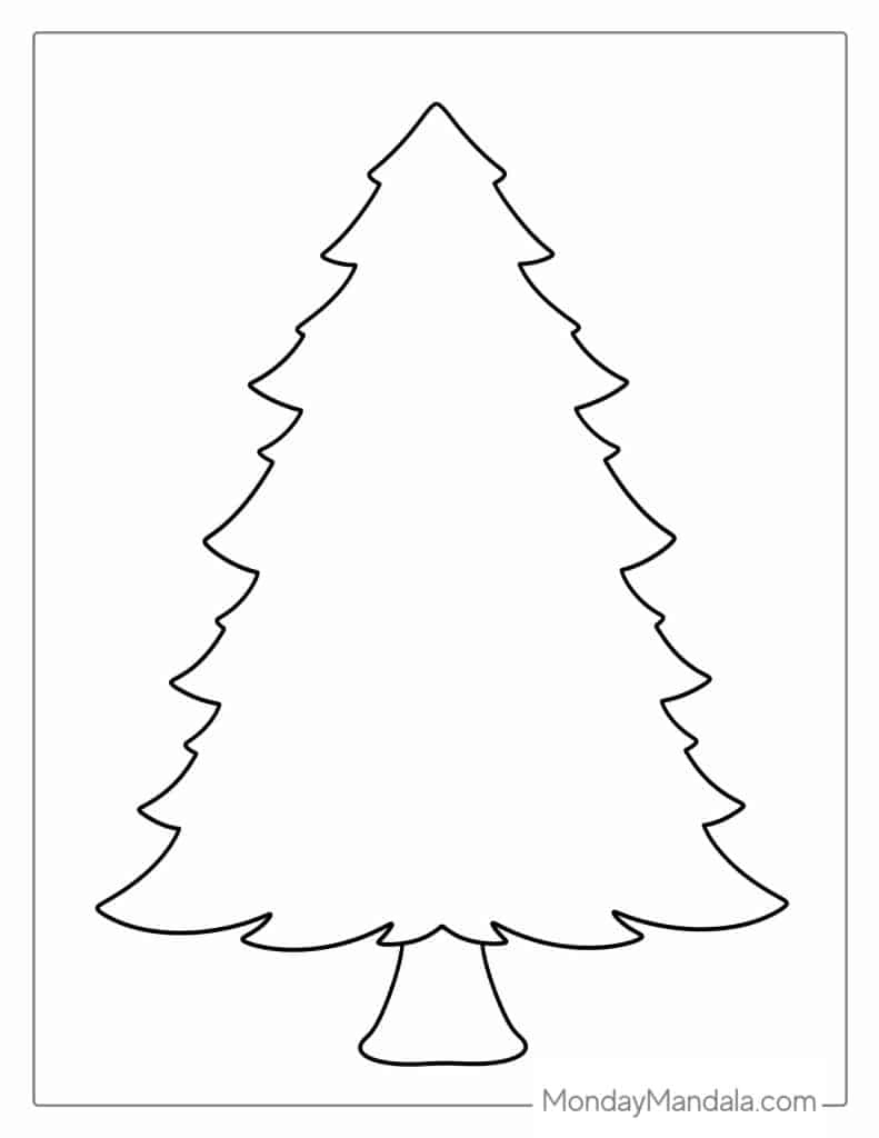 53 Christmas Tree Coloring Pages (Free Pdf Printables) intended for Christmas Tree Coloring Template