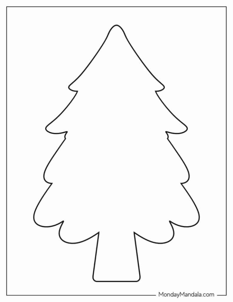 60 Christmas Tree Templates (Free Pdf Printables) in Christmas Tree Cut Out Template