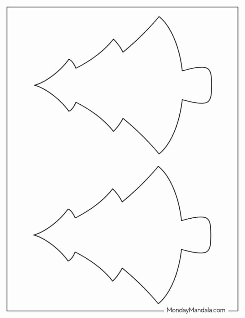 60 Christmas Tree Templates (Free Pdf Printables) in Christmas Tree Cutout Template