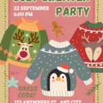 8 Christmas Invitation Templates For Google Docs   Free Download Intended For Christmas Sweater Invitation Template Free