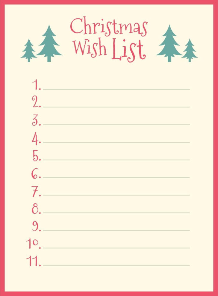 Christmas List Template Pinterest Christmas List Template Pinterest