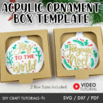Acrylic Ornament Gift Box Svg, Gift Box Svg, Christmas Ornament In Christmas Ornament Box Template