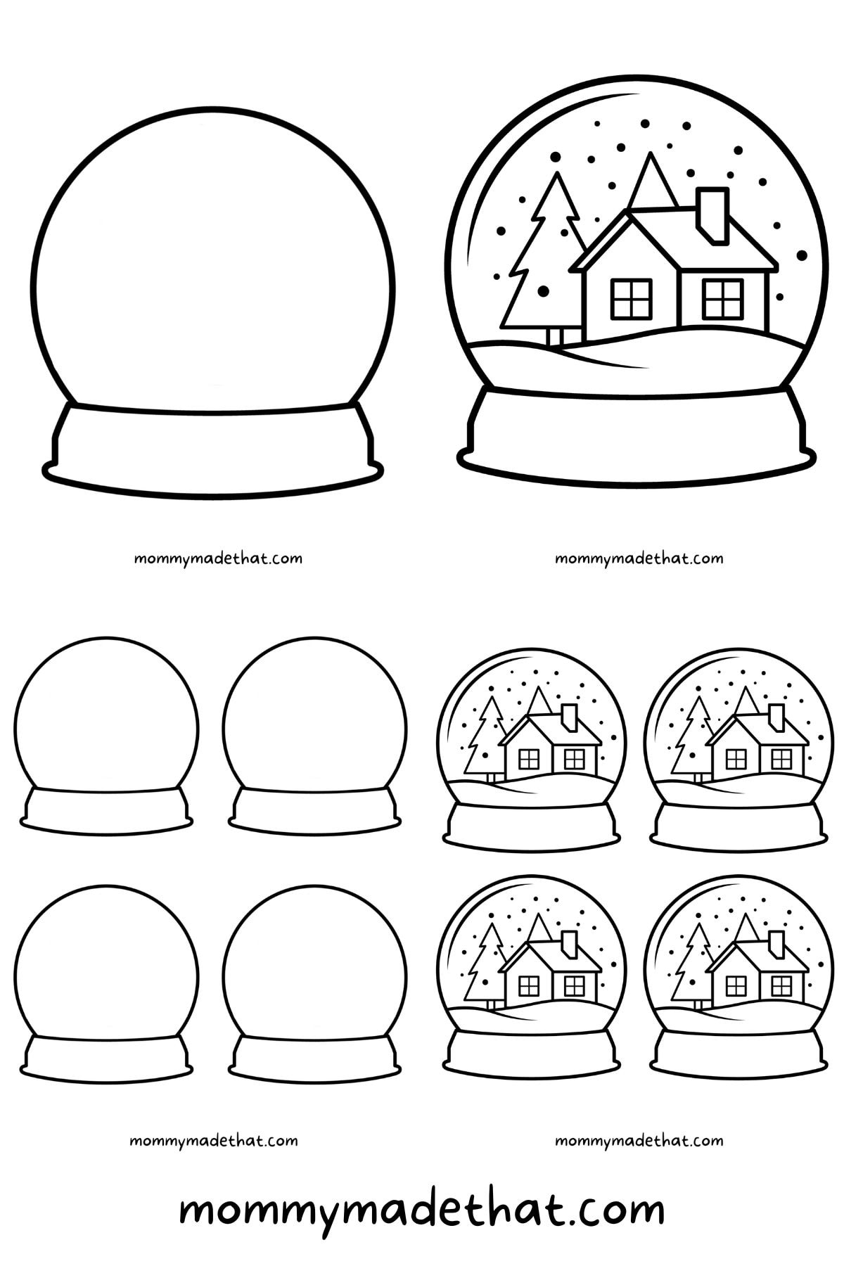 Adorable Snow Globe Templates (Free Printables!) pertaining to Christmas Snow Globe Template