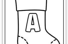 Alphabet Christmas Stocking Coloring Pages (Free Pdf Printables throughout Christmas Stockings Printable Template