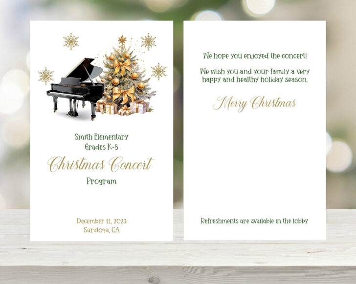 Christmas Piano Recital Template