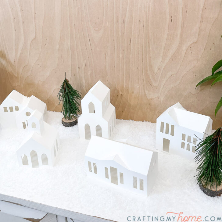 Christmas Paper House Template