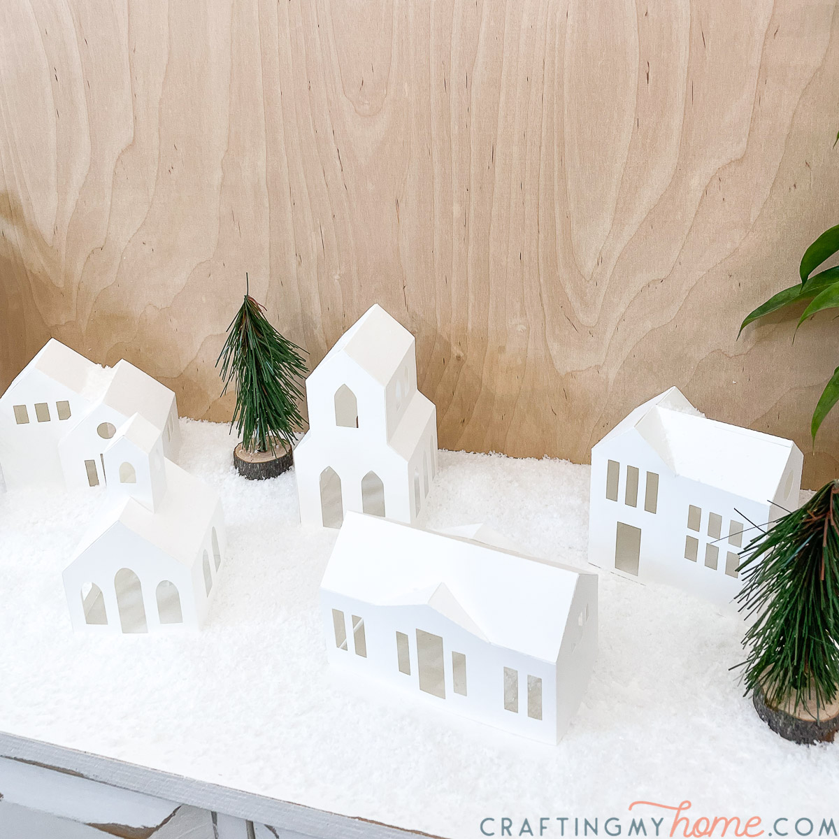 Beautiful Paper Christmas Village Diy • Crafting My Home regarding Christmas Paper Village Template