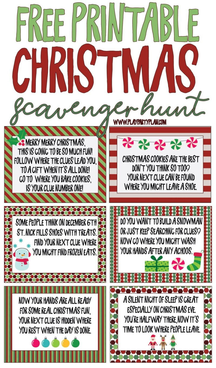 Christmas Scavenger Hunt Card Template Christmas Scavenger Hunt Card Template