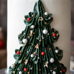Buttercream Christmas Tree Cake Tutorial   Curly Girl Kitchen Inside Christmas Tree Cake Template