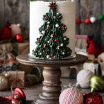 Buttercream Christmas Tree Cake Tutorial   Curly Girl Kitchen Regarding Christmas Tree Cake Template