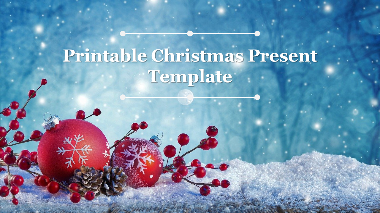 Buy Free Printable Christmas Present Template Slide in Christmas Template Free