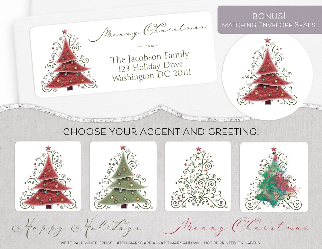 Christmas Address Label, Holiday Address Label, Return Address inside Christmas Return Address Labels Template