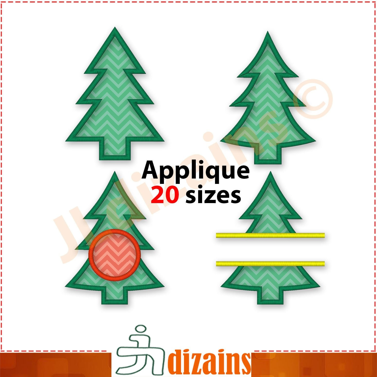 Christmas Applique Embroidery Design. Christmas Tree Applique pertaining to Christmas Tree Applique Template