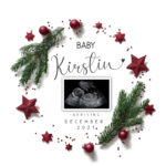 Christmas Baby Announcement Template, Editable Pregnancy Announce With Regard To Christmas Pregnancy Announcement Free Template