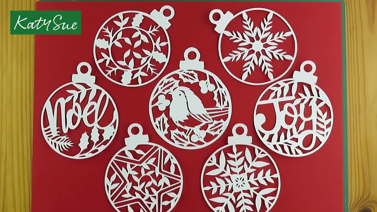 Christmas Baubles Paper Cutting Digital Templates — Katy Sue Designs in Christmas Papercut Template Free