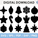 Christmas Blank Ornaments Svg, Bundle, Christmas Bauble Template Pertaining To Christmas Ornament Template Svg