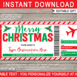 Christmas Boarding Pass Template Throughout Christmas Ticket Template Free Download