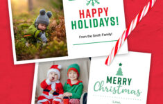 Christmas Card Template (4×6) – Free Printable Download throughout Christmas Photo Card Template