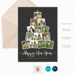 Christmas Card Template “Christmas Tree Photo Collage For Christmas Tree Collage Template