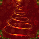 Christmas Card Template With Tree Light Royalty Free Vector With Regard To Christmas Lights Card Template