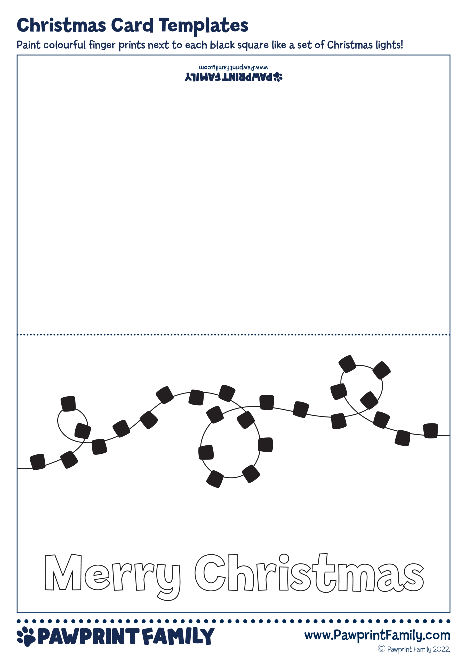 Christmas Card Templates | Pawprint Family inside Christmas Lights Card Template