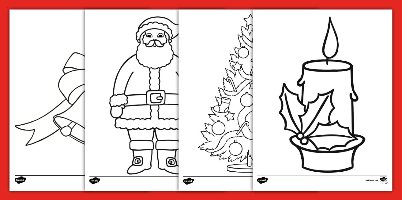 Christmas Coloring Sheets with Christmas Template For Colouring