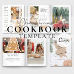 Christmas Cookbook Template | Editable Recipe Pages (Canva With Regard To Christmas Recipe Book Template