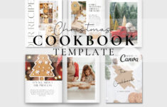 Christmas Cookbook Template | Editable Recipe Pages (Canva with regard to Christmas Recipe Book Template