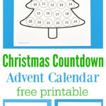 Christmas Countdown Advent Calendar For Christmas Tree Advent Calendar Template