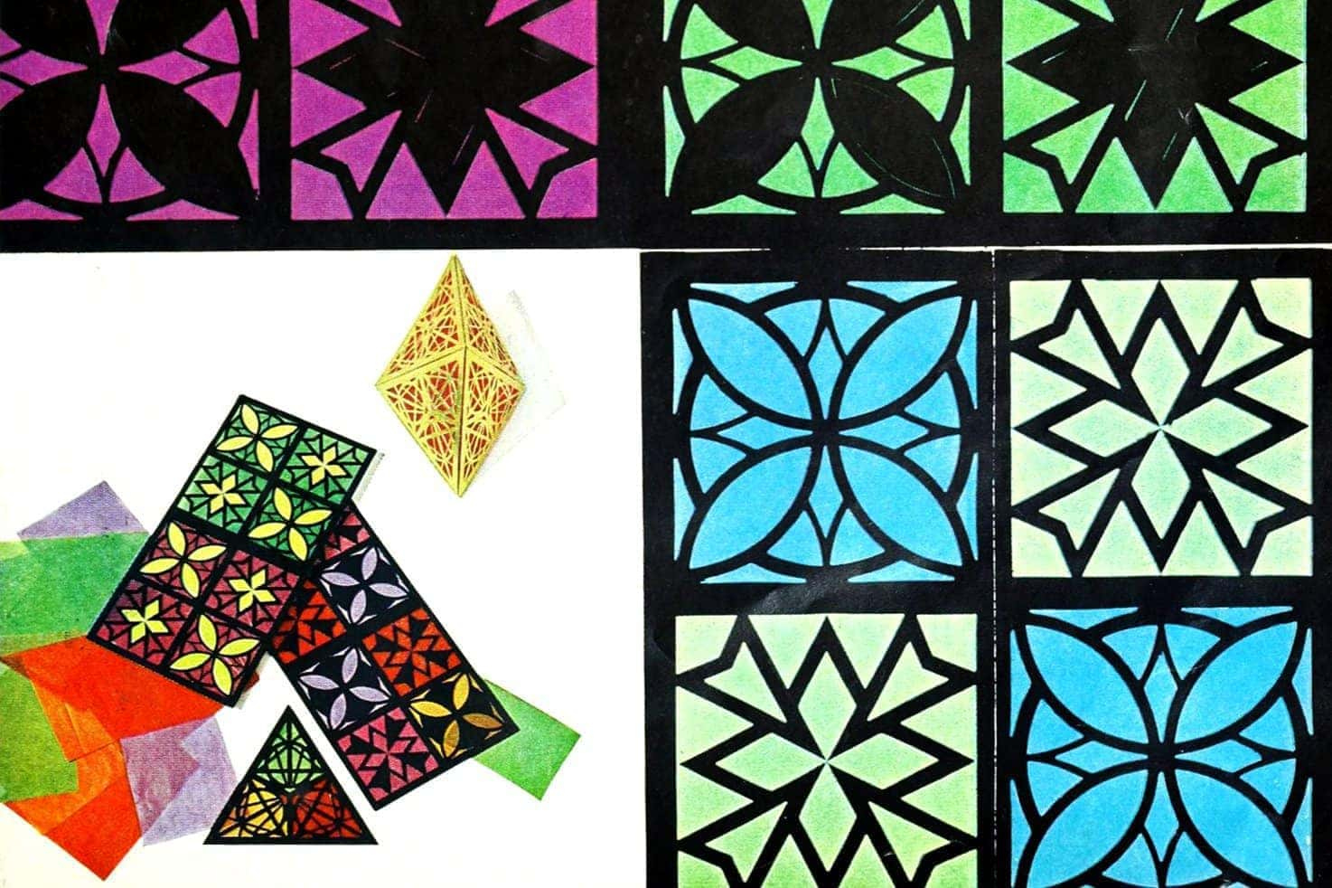 Christmas Craft: Tissue Paper Stained Glass Art That Blazes With inside Christmas Tissue Paper Stained Glass Template