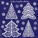 Christmas Cutting Templates Collection: Trees And Snowflakes Cut Intended For Christmas Paper Cutting Template Free