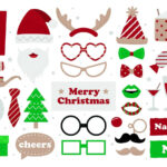 Christmas Digital Props [Png, Psd, Pdf Formats]   Templatesbooth For Christmas Photo Props Template