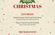 Christmas Drinks Menu Template In Pages, Psd, Publisher, Word with Christmas Menus Template Free Downloads