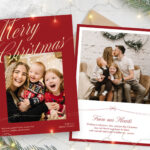 Christmas Family Greetings Card Template   Brandpacks In Christmas Photo Card Template