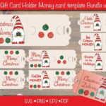 Christmas Gift Card Holder Template Svg Bundle, Gnome Card Regarding Christmas Money Gift Card Template