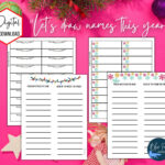 Christmas Gift Exchange Name Drawing Strips, Holiday Log (Digital In Christmas Name Drawing Template