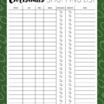 Christmas Gift List Templates   20 Free Pages | Printabulls In Christmas Shopping List Template Printable